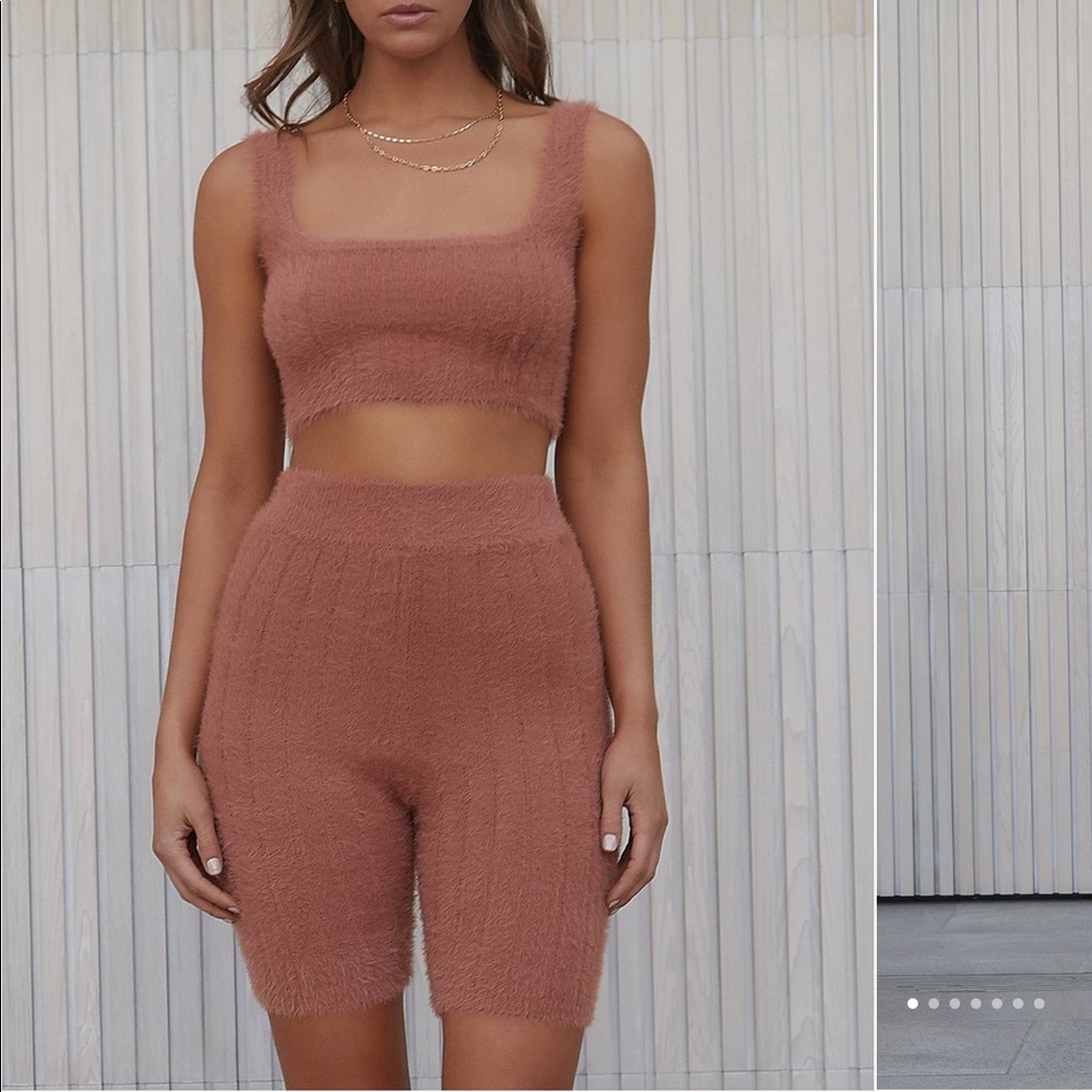 meshki loungewear biker & tank set